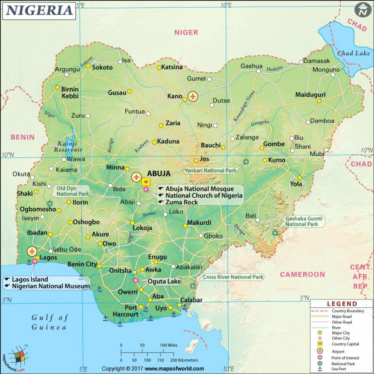 imagens do nigeriano mapa