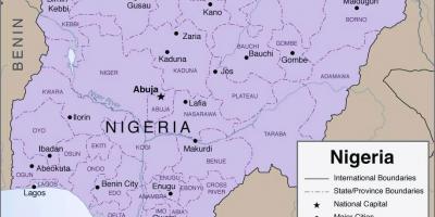 Mapa detalhado da nigéria