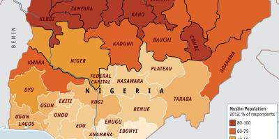 Mapa da nigéria religião