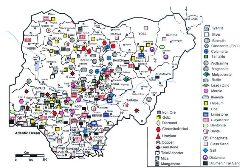 mineral mapa da nigéria