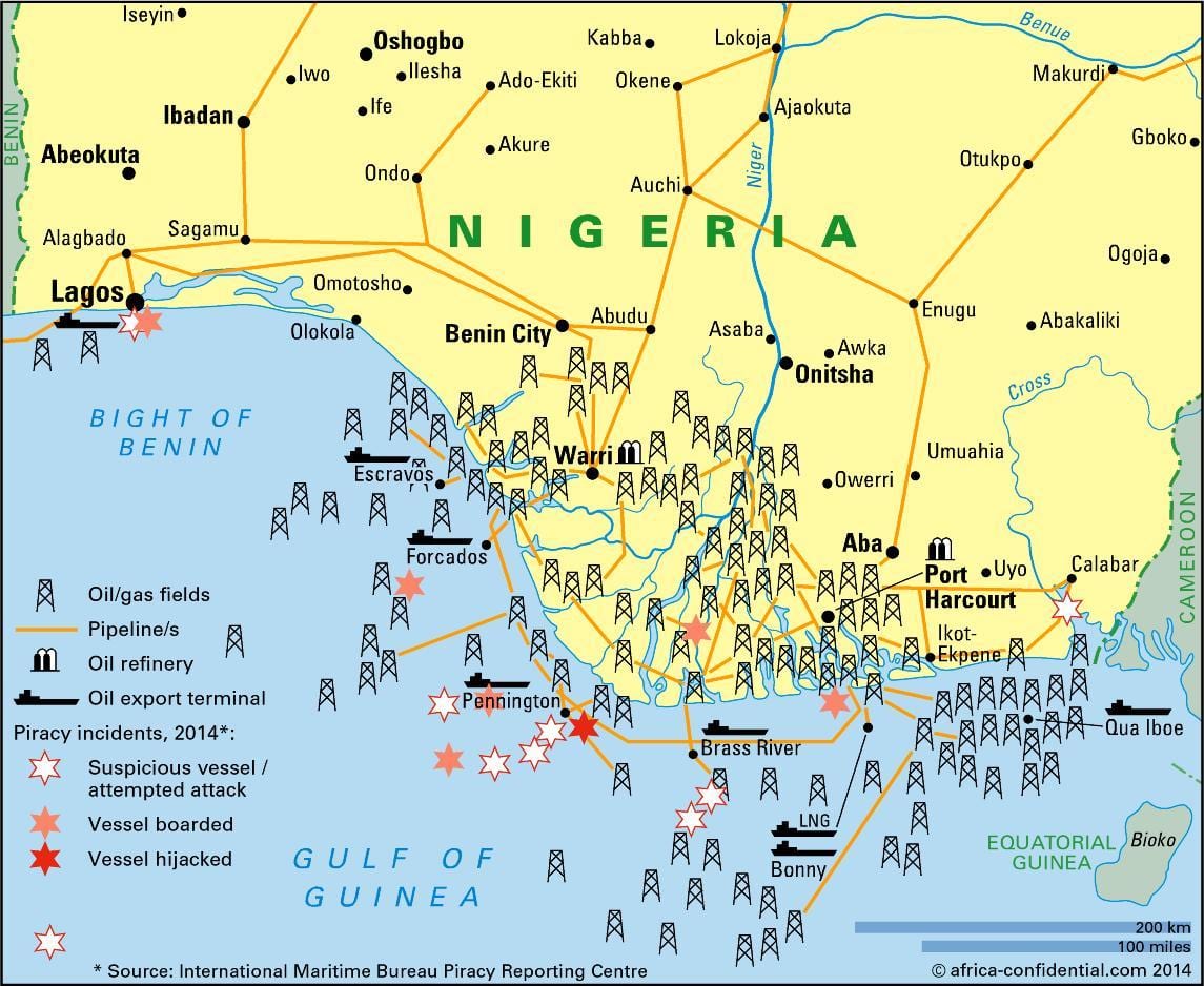 mapa industrial da nigéria