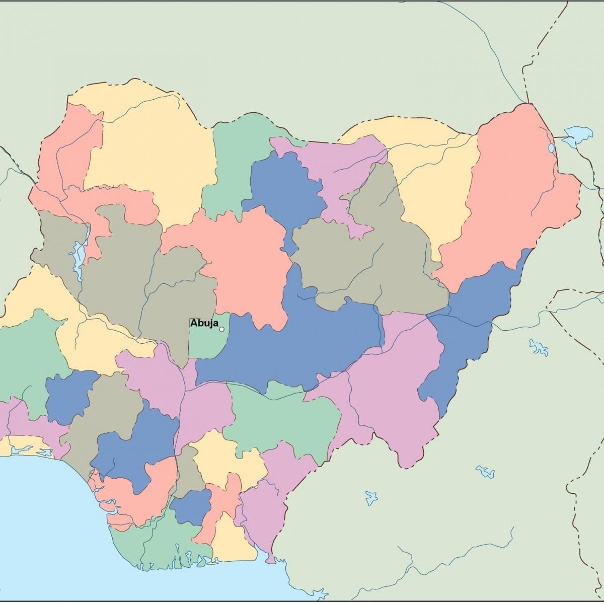 Mapa da nigéria vetor
