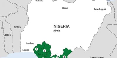 O mapa do delta do níger mapa na nigéria