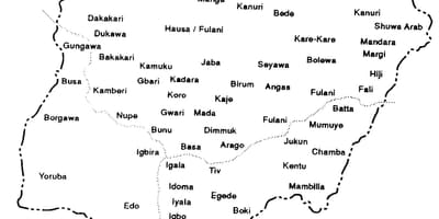 Desenhe um esboço de mapa da nigéria