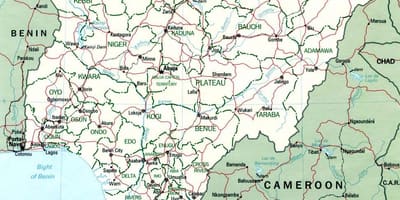 Lagos, nigéria mapa de áfrica