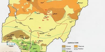 Mapa da agricultura de nigéria