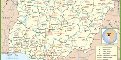 Mapa completo da nigéria