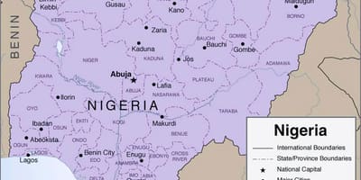 Mapa detalhado da nigéria