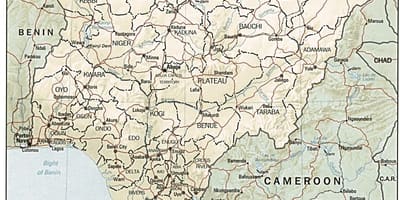 Mapa do atlas da nigéria