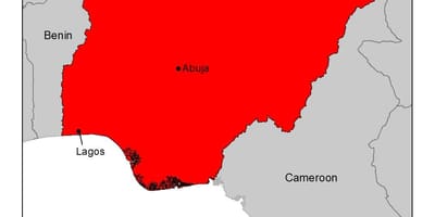 Mapa da nigéria malária