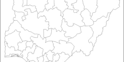 Mapa em branco da nigéria