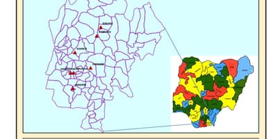 Mapa do leste da nigéria